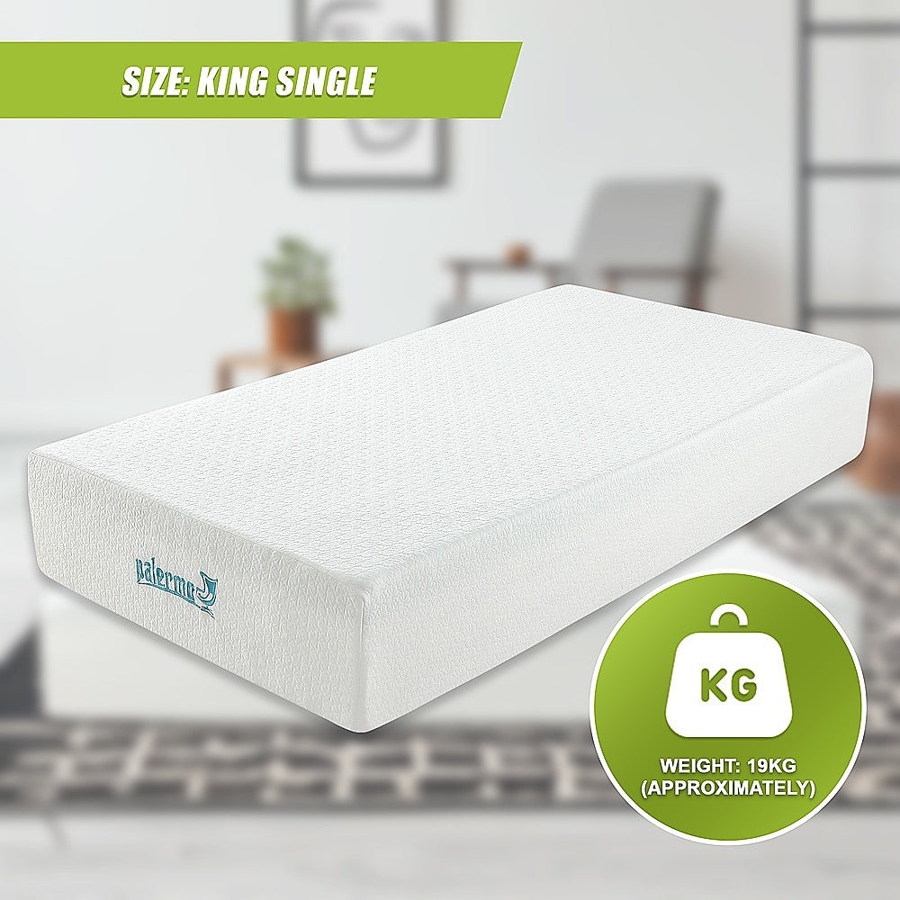 King Single 30cm Green Tea Memory Foam Mattress - Cooling Comfort with CertiPUR-US Certified Foam V63-826491