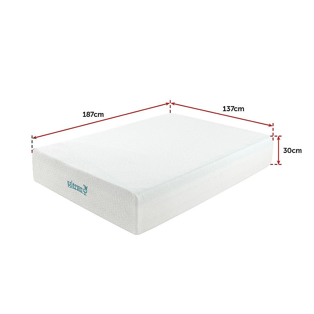 Double 30cm Green Tea Memory Foam Mattress - Cooling Comfort with CertiPUR-US Certified Foam V63-826501