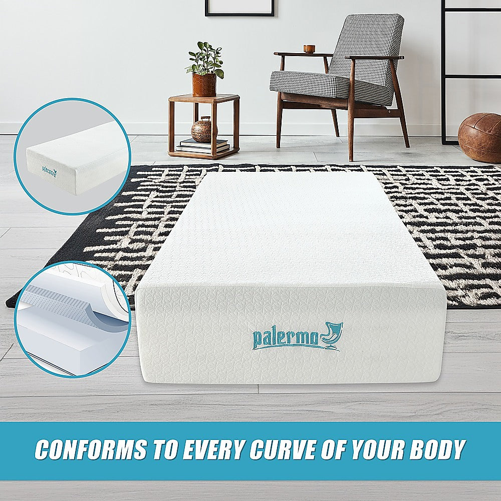 Single 30cm Green Tea Memory Foam Mattress - Cooling Comfort with CertiPUR-US Certified Foam V63-826511
