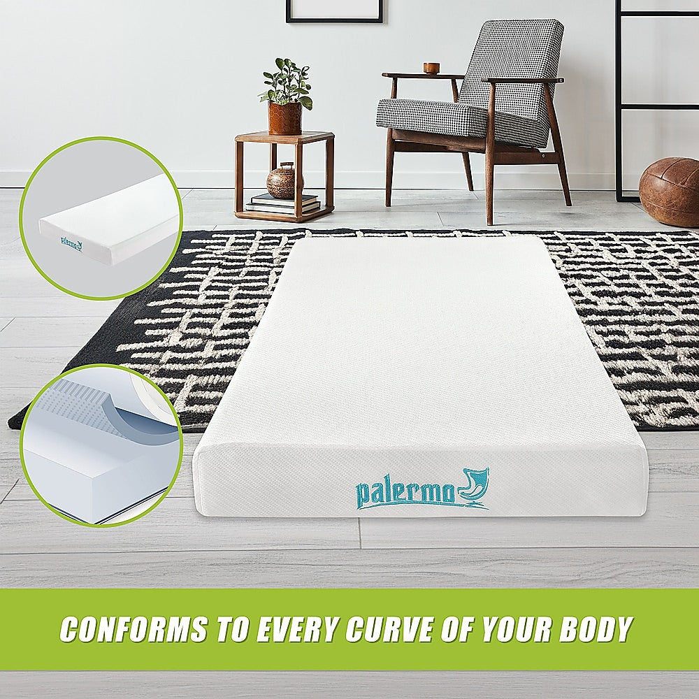 Single Green Tea Memory Foam Mattress - Cooling Comfort with CertiPUR-US Certified Foam V63-826521