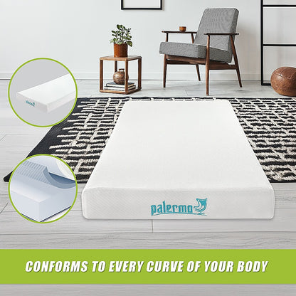Single Green Tea Memory Foam Mattress - Cooling Comfort with CertiPUR-US Certified Foam V63-826521