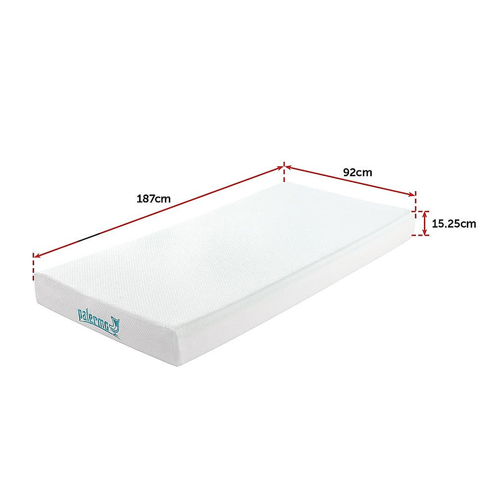 Single Green Tea Memory Foam Mattress - Cooling Comfort with CertiPUR-US Certified Foam V63-826521