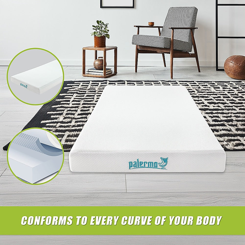 King Single Green Tea Memory Foam Mattress - Cooling Comfort with CertiPUR-US Certified Foam V63-826531