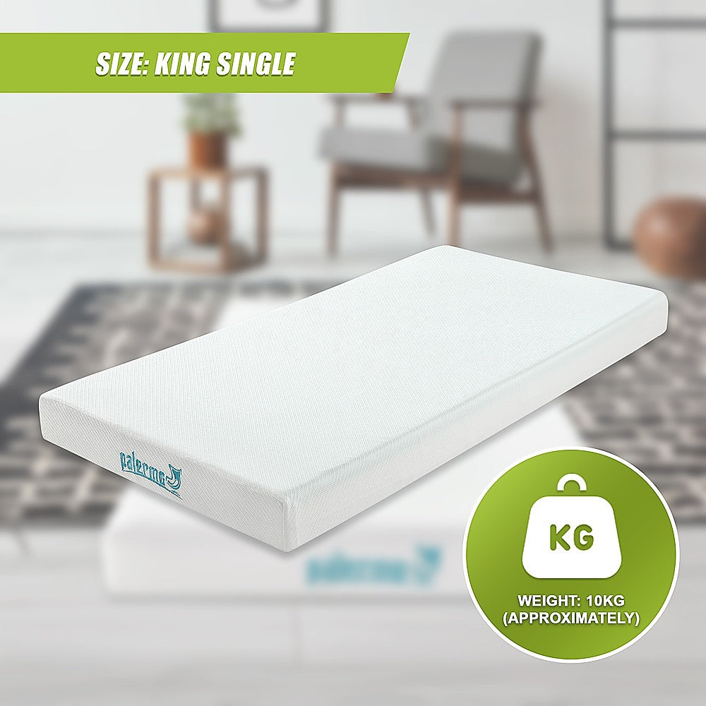 King Single Green Tea Memory Foam Mattress - Cooling Comfort with CertiPUR-US Certified Foam V63-826531