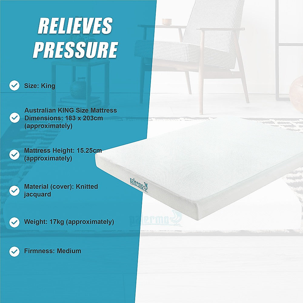 King Green Tea Memory Foam Mattress - Cooling Comfort with CertiPUR-US Certified Foam V63-826561