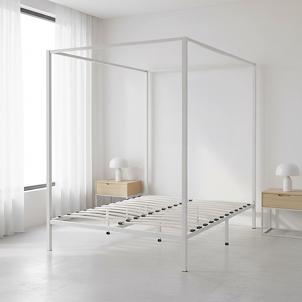 Cream Double Four Poster Bed Frame