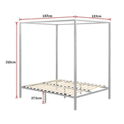 Cream Double Four Poster Bed Frame