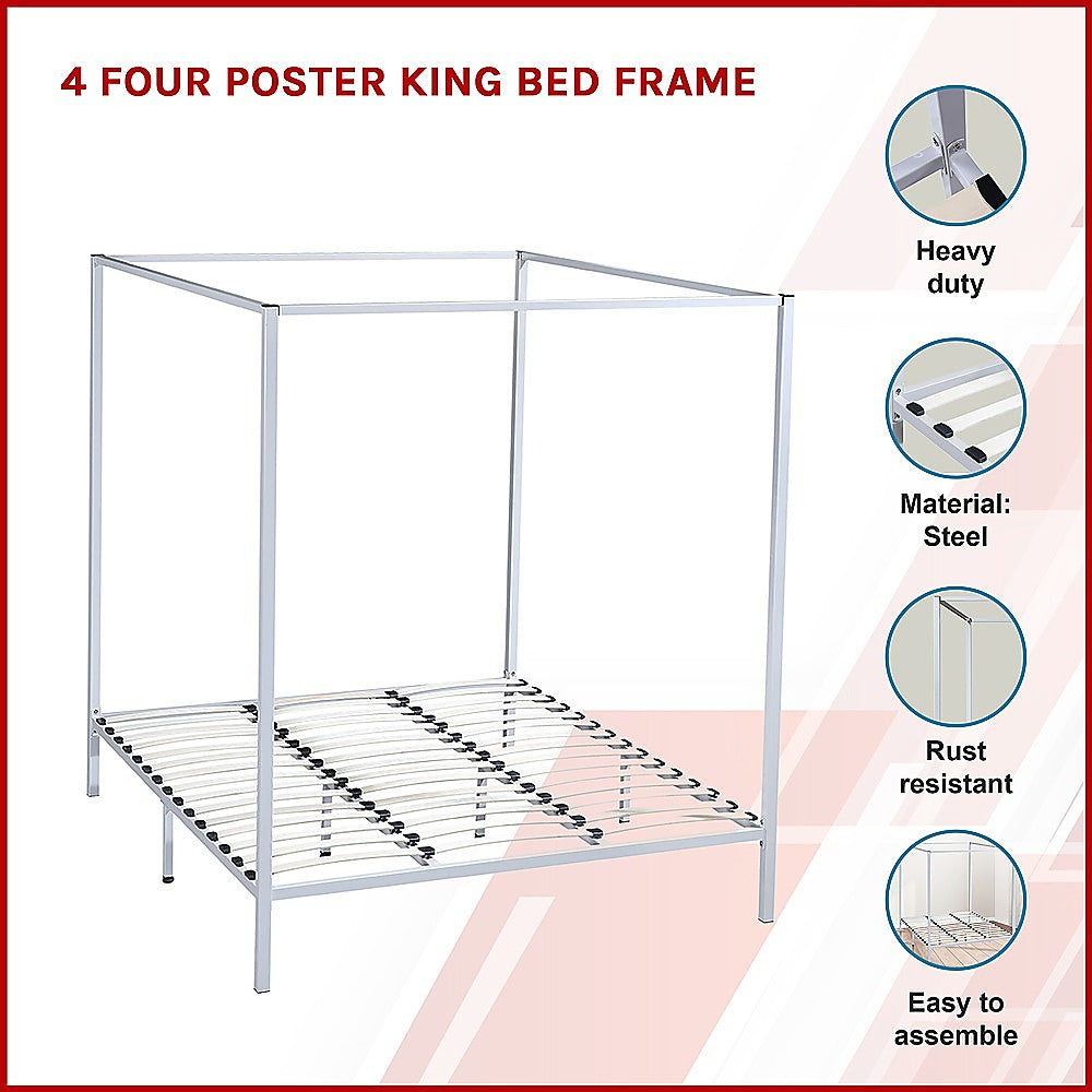 4 Four Poster King Bed Frame V63-826601