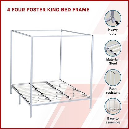 4 Four Poster King Bed Frame V63-826601
