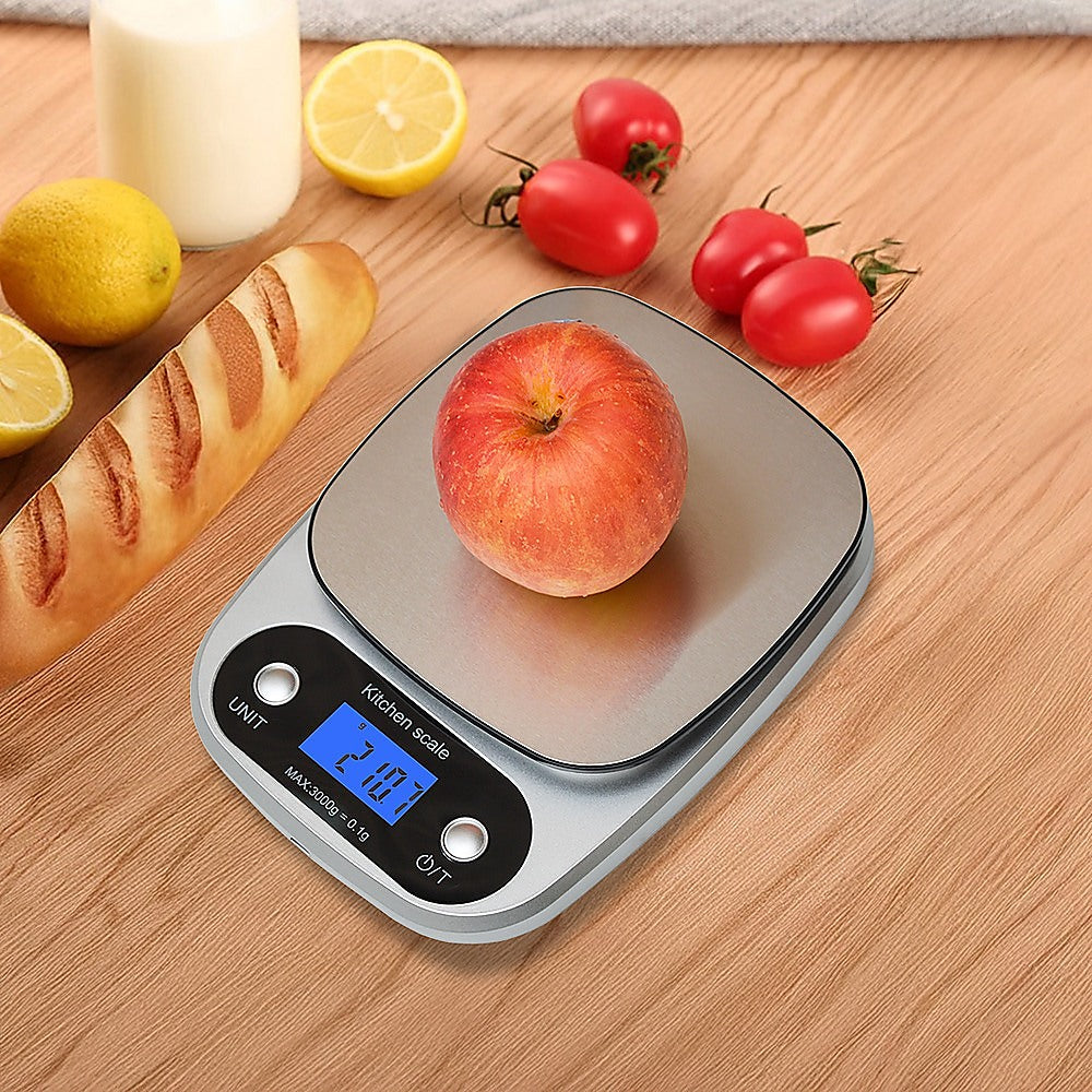 0.1g Digital Kitchen Scale 3kg Rechargeable High Precision Food V63-826651