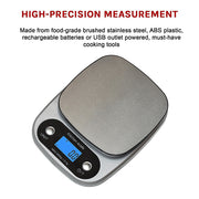 0.1g Digital Kitchen Scale 3kg Rechargeable High Precision Food V63-826651