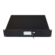 19" Rack Mount 2U Steel Plate DJ Drawer Equipment Cabinet Locking Lockable