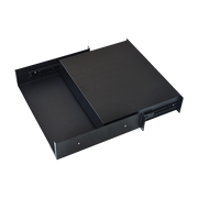 19" Rack Mount 2U Steel Plate DJ Drawer Equipment Cabinet Locking Lockable