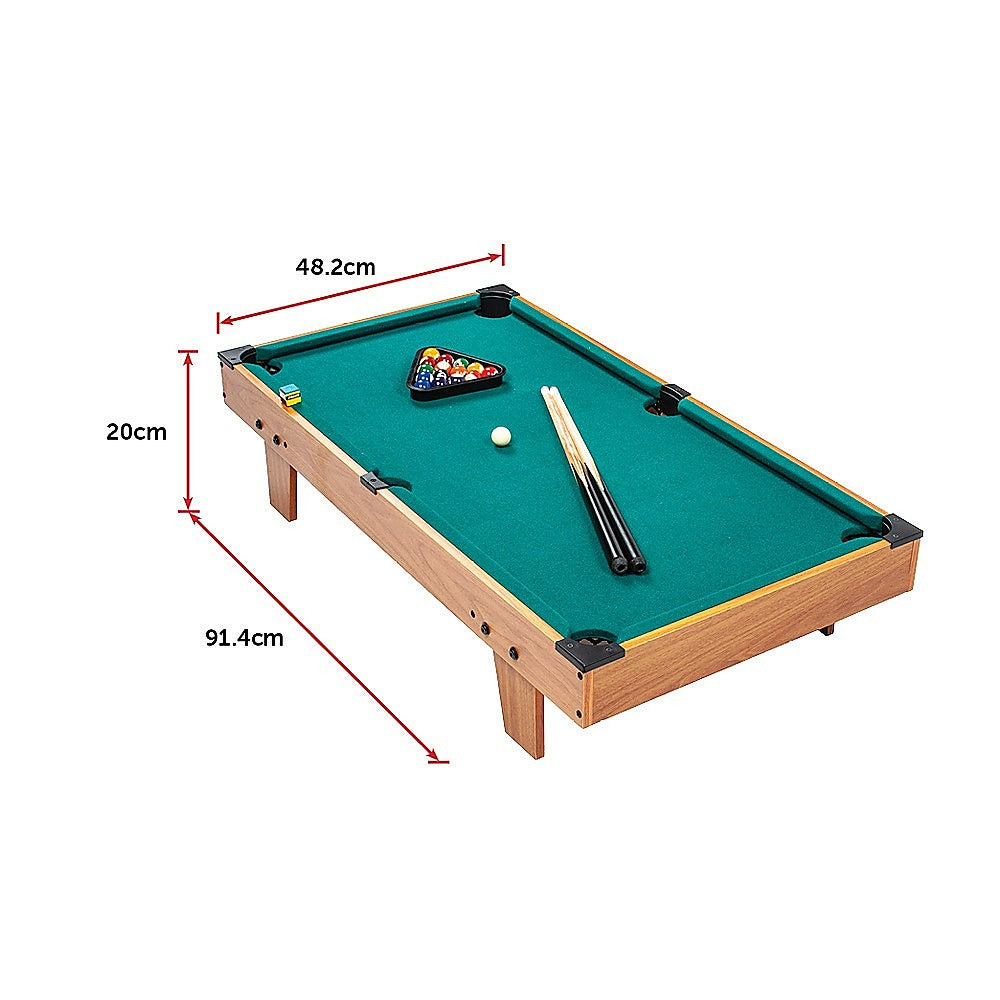 Kids Mini Billiard Table Game Toy Wooden Snooker Pool Home Fun Birthday Gift V63-826721