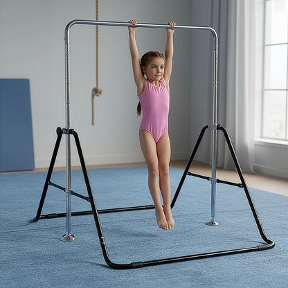 Kids Gymnastics Bars Training Horizontal Bar Monkey Kip Bar Black V63-826751