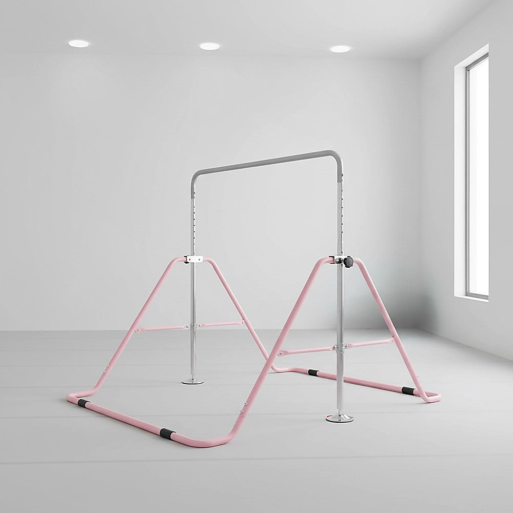 Kids Gymnastics Bars Training Horizontal Bar Monkey Kip Bar Pink