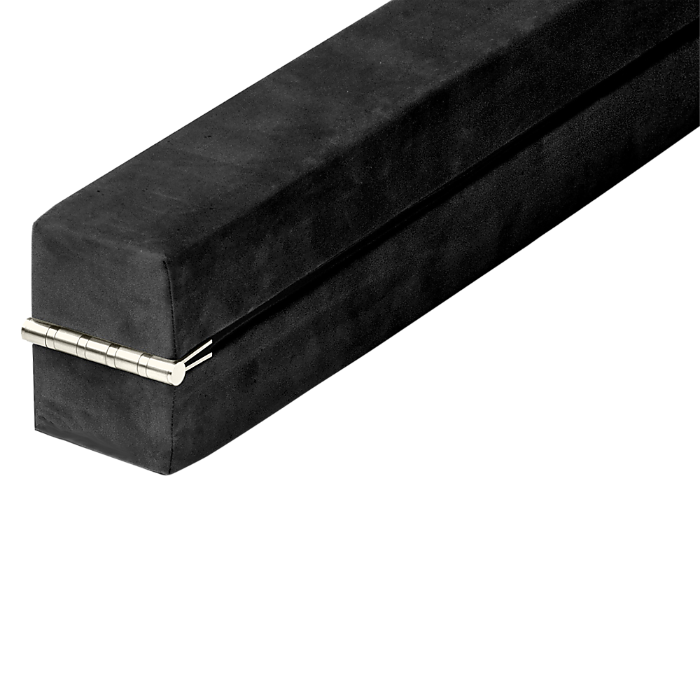 2.2m Gymnastics Folding Balance Beam Black Synthetic Suede V63-826781