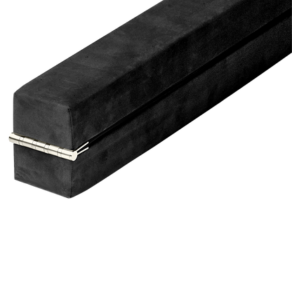 2.2m Gymnastics Folding Balance Beam Black Synthetic Suede V63-826781