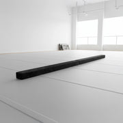 2.2m Gymnastics Folding Balance Beam Black Synthetic Suede