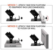 Landmine T Bar Row Platform 360 Degree Swivel for 1 & 2 Inch Bars Olympic V63-826801