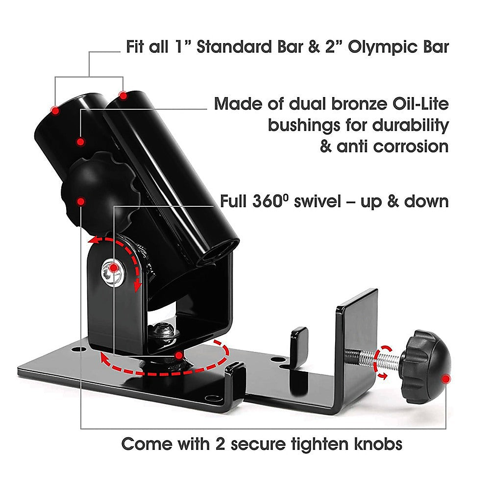 Landmine T Bar Row Platform 360 Degree Swivel for 1 & 2 Inch Bars Olympic V63-826801
