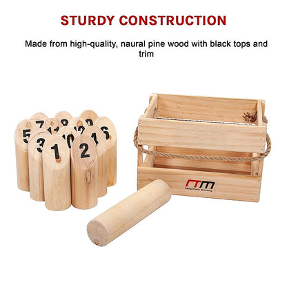 Number Toss Wooden Set Outdoor Games with Carry Case V63-826811