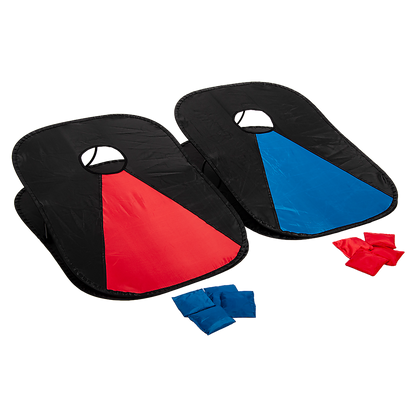Collapsible Portable Corn Hole Boards With 8 Cornhole Bean Bags, Carry Case V63-826831