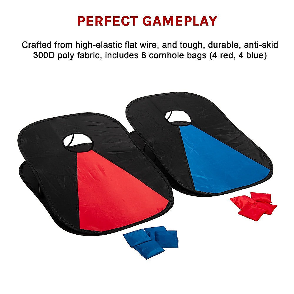Collapsible Portable Corn Hole Boards With 8 Cornhole Bean Bags, Carry Case V63-826831