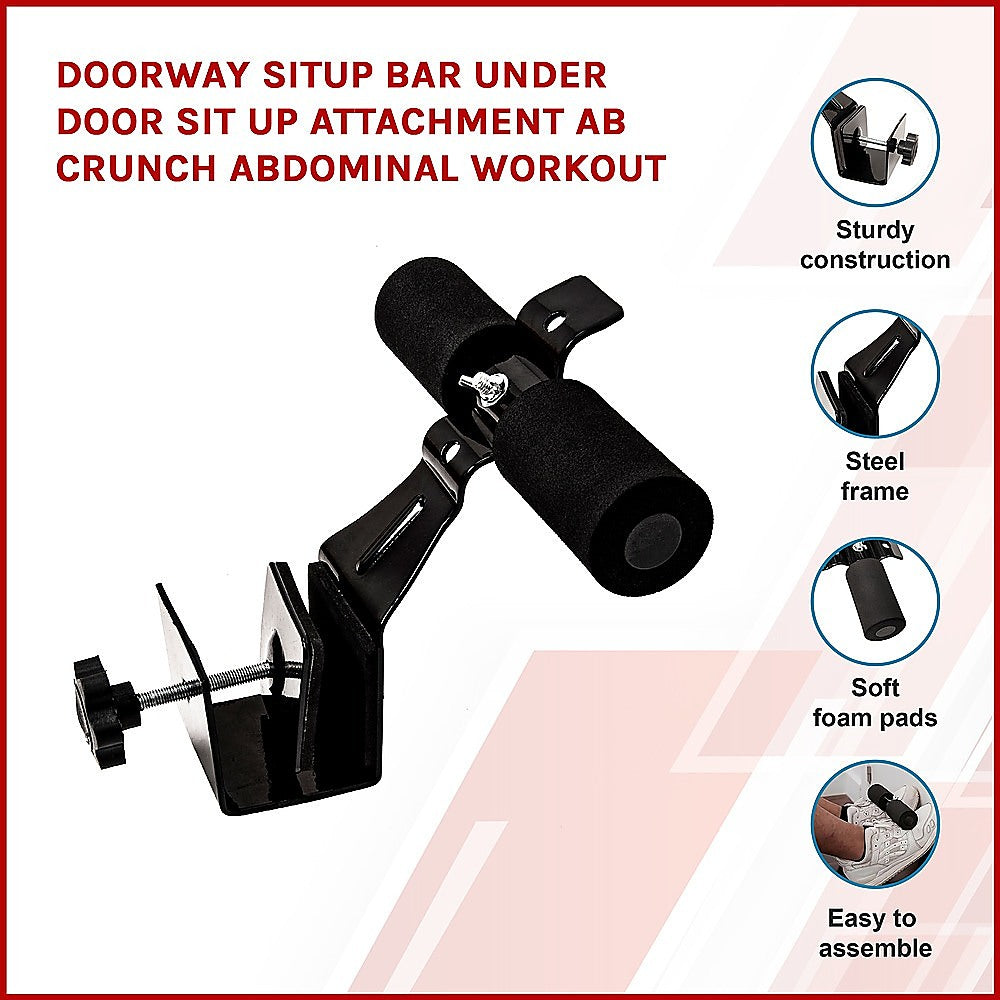 Doorway Sit Up Bar Under Door Ab Crunch Abdominal Trainer Workout V63-826871