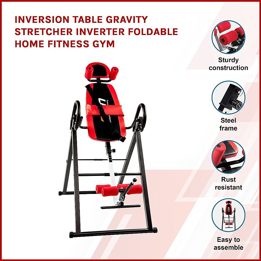 Inversion Table Gravity Stretcher Inverter Foldable Home Fitness Gym V63-826901