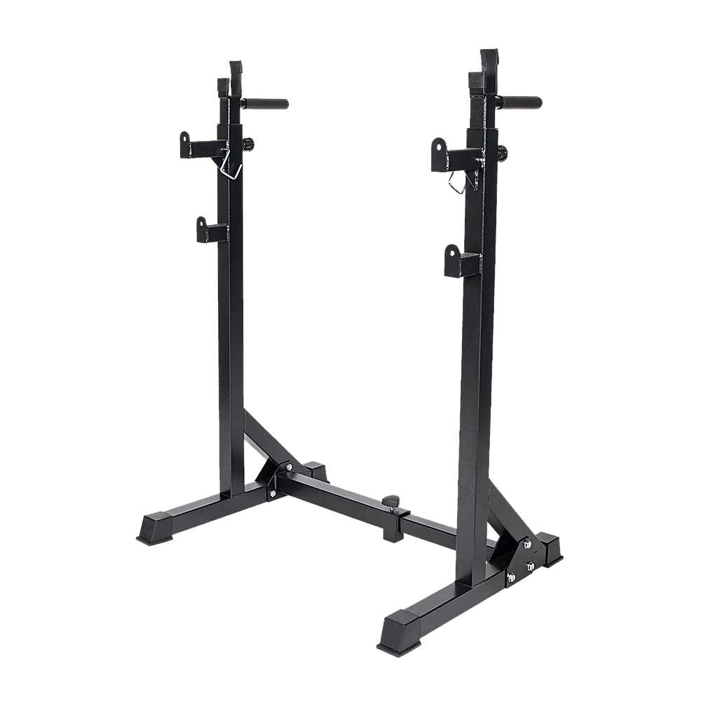 Commercial Squat Rack Adjustable Pair Fitness Exercise Weight Lifting Gym Barbell Stand V63-826911