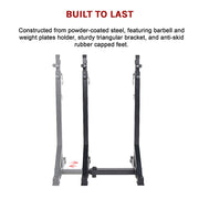 Commercial Squat Rack Adjustable Pair Fitness Exercise Weight Lifting Gym Barbell Stand V63-826911