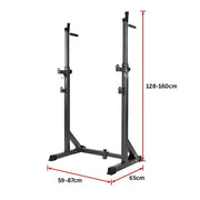 Commercial Squat Rack Adjustable Pair Fitness Exercise Weight Lifting Gym Barbell Stand V63-826911