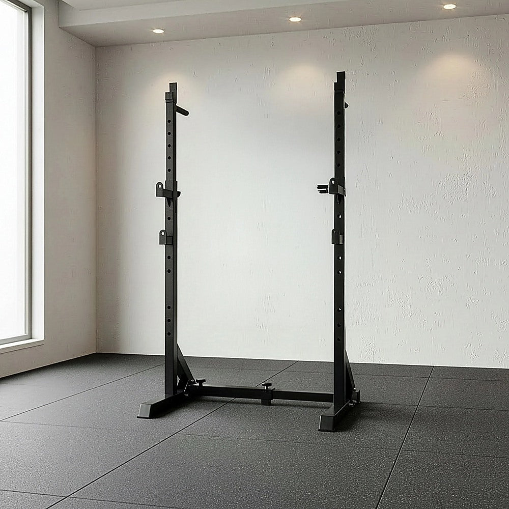 Commercial Squat Rack Adjustable Pair Fitness Exercise Weight Lifting Gym Barbell Stand V63-826911