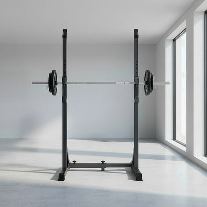 Commercial Squat Rack Adjustable Pair Fitness Exercise Weight Lifting Gym Barbell Stand V63-826911