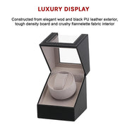 Automatic Watch Winder Display Box Case Motor Rotation Storage PU Leather V63-827061