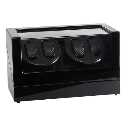 Automatic Quad Watch Winder Wood Display Box Case Motor Rotation Storage V63-827071
