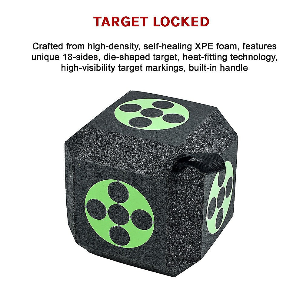 Archery 3D Dice Target Cube Reusable 18 Sides 23CM Self Healing XPE Foam Target V63-827081
