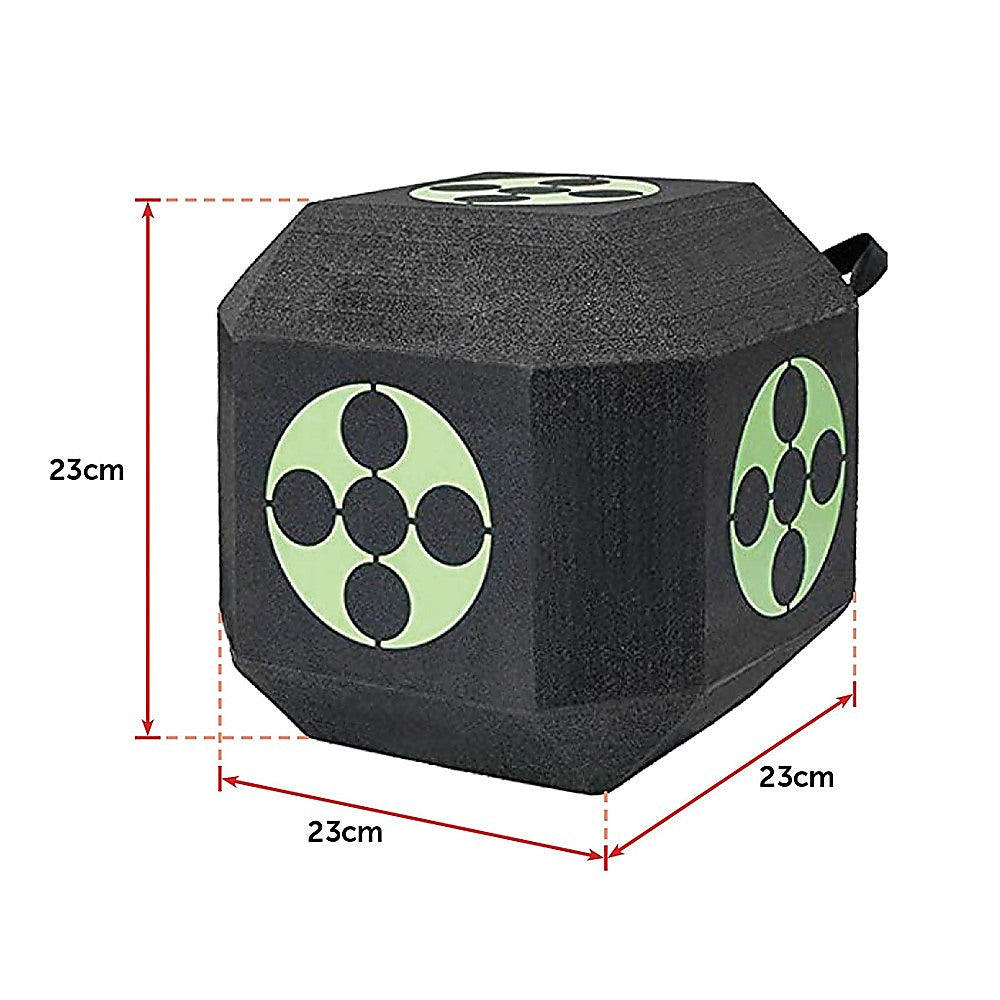 Archery 3D Dice Target Cube Reusable 18 Sides 23CM Self Healing XPE Foam Target V63-827081