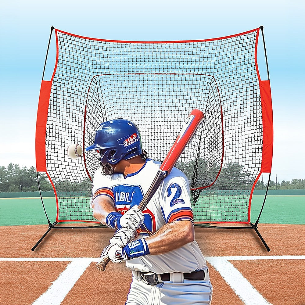 Portable Baseball Training Net Stand Softball Practice Sports Tennis V63-827091