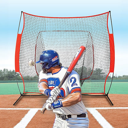 Portable Baseball Training Net Stand Softball Practice Sports Tennis V63-827091
