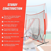 Portable Baseball Training Net Stand Softball Practice Sports Tennis V63-827091