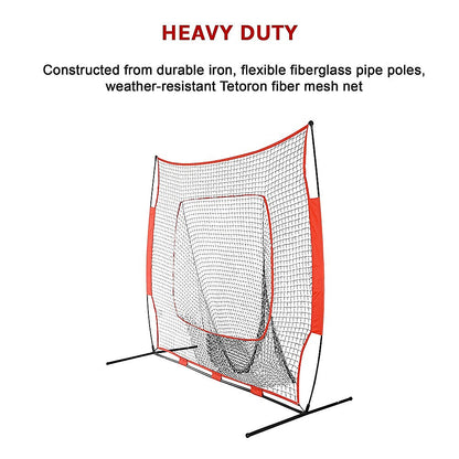 Portable Baseball Training Net Stand Softball Practice Sports Tennis V63-827091