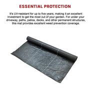 Heavy Duty Weed Control PP Woven Fabric Weed Mat Gardening Plant 0.92m x 20m V63-827101