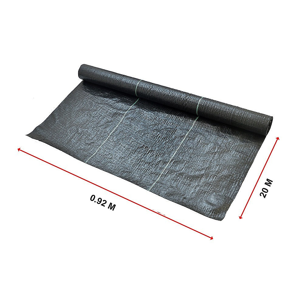 Heavy Duty Weed Control PP Woven Fabric Weed Mat Gardening Plant 0.92m x 20m V63-827101