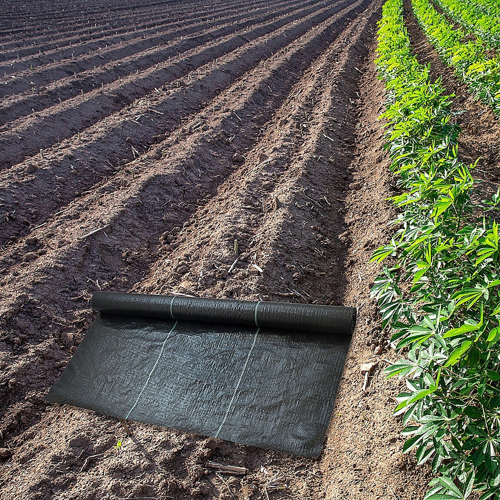 Heavy Duty Weed Control PP Woven Fabric Weed Mat Gardening Plant 0.92m x 20m V63-827101