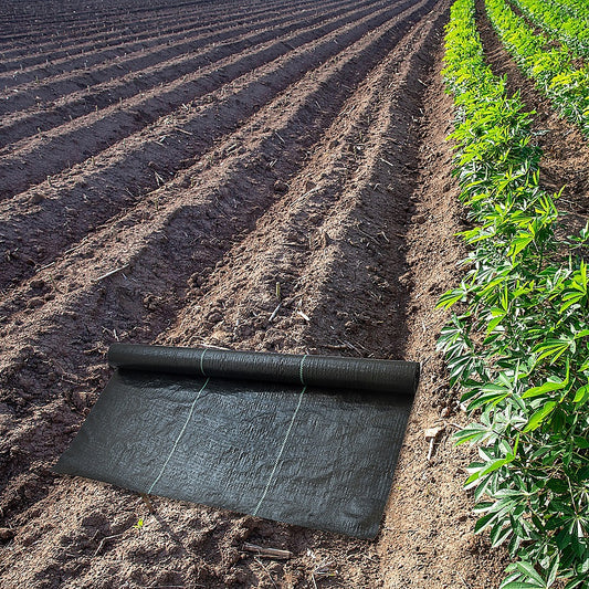 Heavy Duty Weed Control PP Woven Fabric Weed Mat Gardening Plant 0.92m x 20m V63-827101