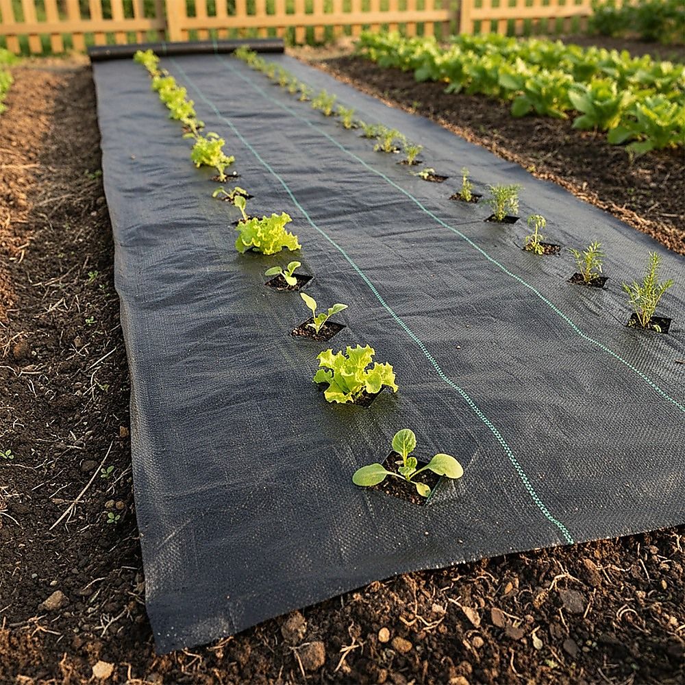 Heavy Duty Weed Control PP Woven Fabric Weed Mat Gardening Plant 1.83m x 30m V63-827111