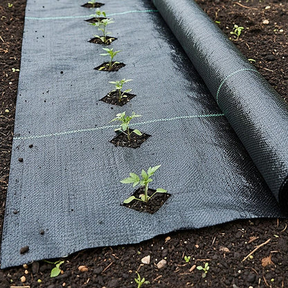 Heavy Duty Weed Control PP Woven Fabric Weed Mat Gardening Plant 1.83m x 30m V63-827111