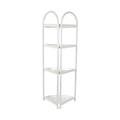 Shower Corner Shelf White Caddy Bathroom Shelves Organiser Bath Storage Rack 4 V63-827131